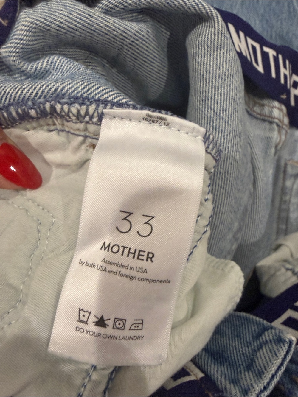 MOTHER The Tucked Under High Waist Spinner - light blue - Picture 5 of 5